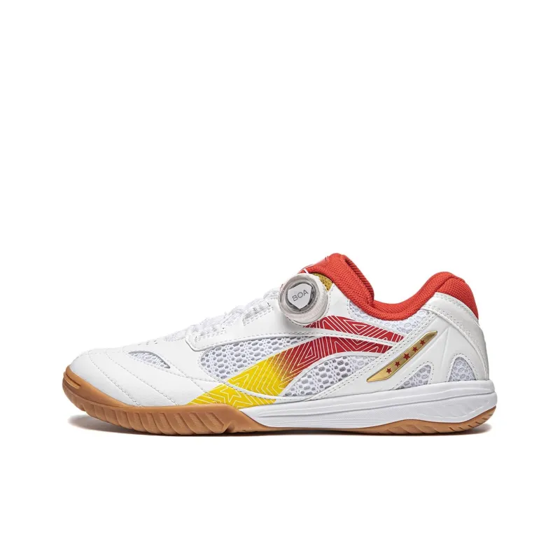 LINING Амортизация Устойчивость к истиранию Функциональность Низкий Топ Обувь для настольного тенниса Унисекс Белый Красный Желтый