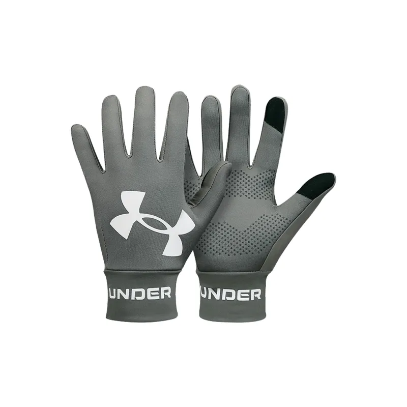 Under Armour Полиэстер Спортивные Перчатки Унисекс Черный Серый