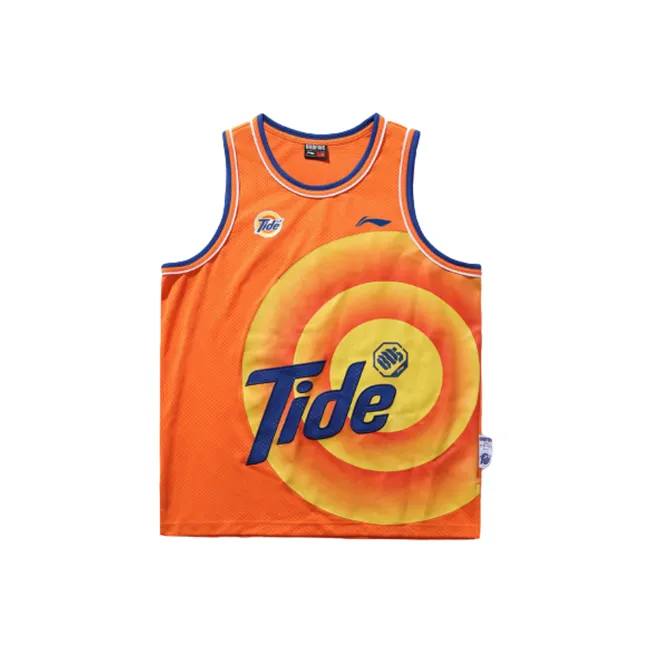 LINING x TAIZI LIANMINGKUAN Badfive Баскетбольная Джерси Мужская Оранжевый Цветок