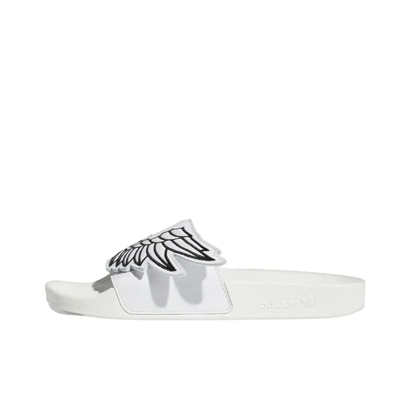 JEREMY SCOTT x adidas originals ADILETTE Slip Resistant Abrasion Resistant Слипоны Унисекс Белый Черный