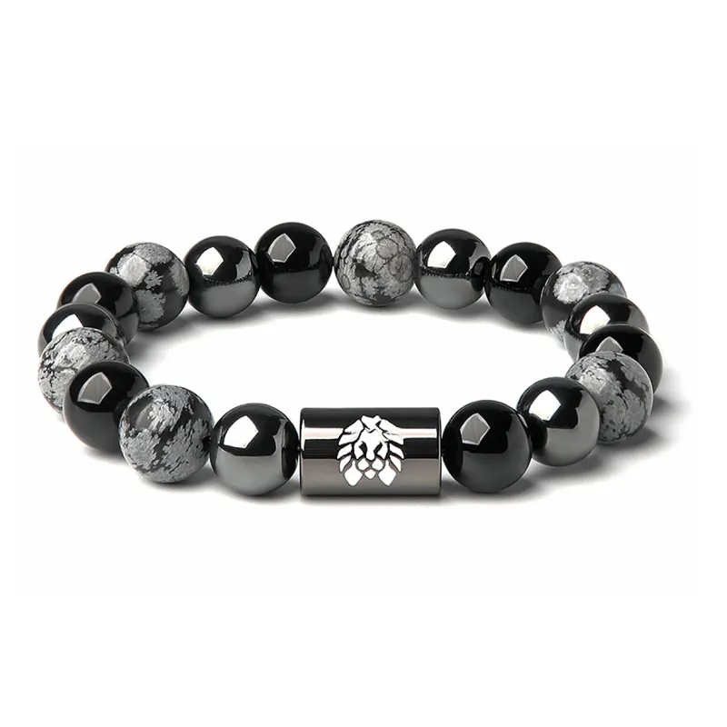 Rastaclat Черный агат Little Lion National Стиль Браслет Цепочка Унисекс