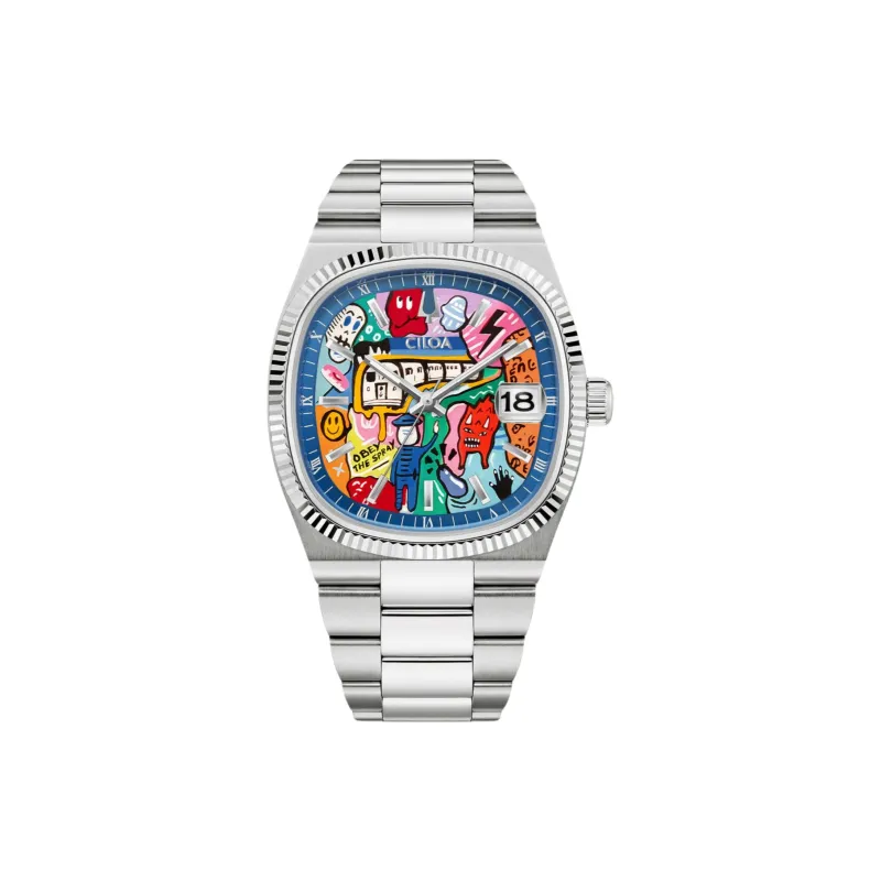 CILOA Кварцевый механизм стальной ремешок мужские часы многоцветный циферблат