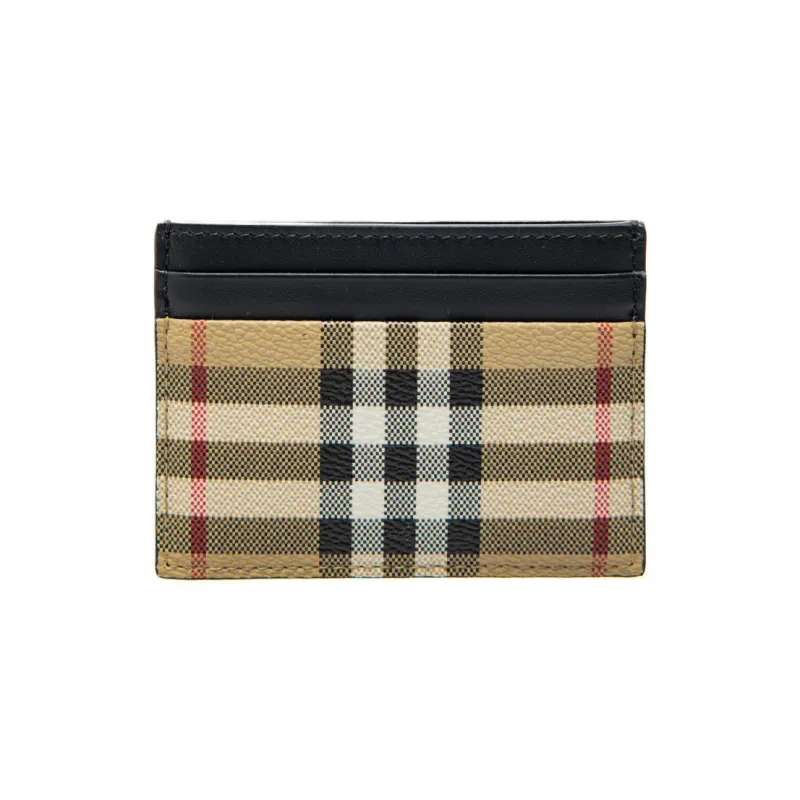 Burberry Телячья кожа Комбинированный Картхолдер Женский Светлый Умбра