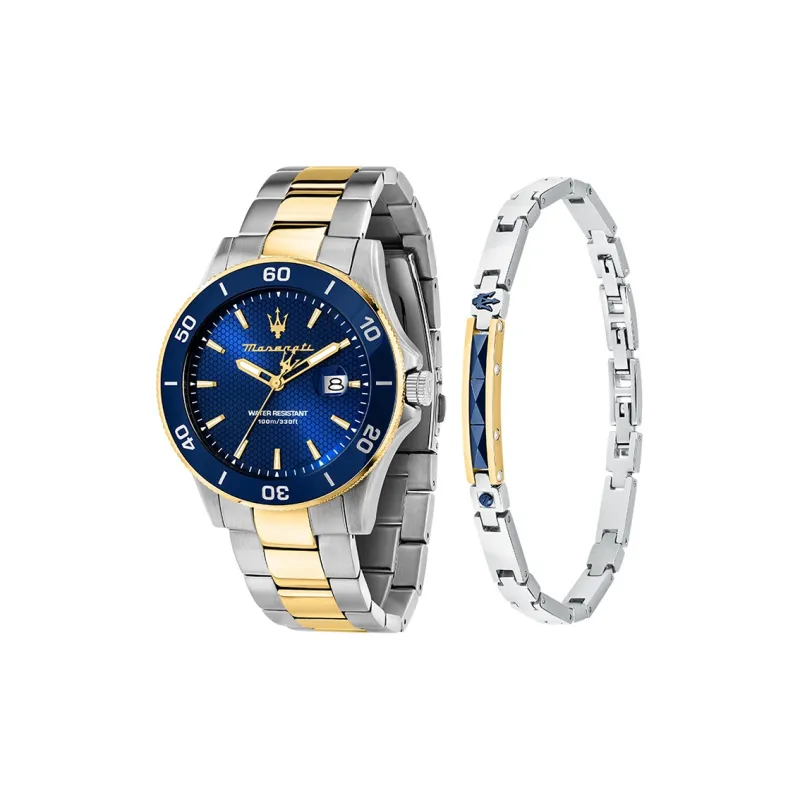 Maserati COMPETIZIONE Collection Мужские часы Кварцевый механизм Стальной ремешок Синий циферблат