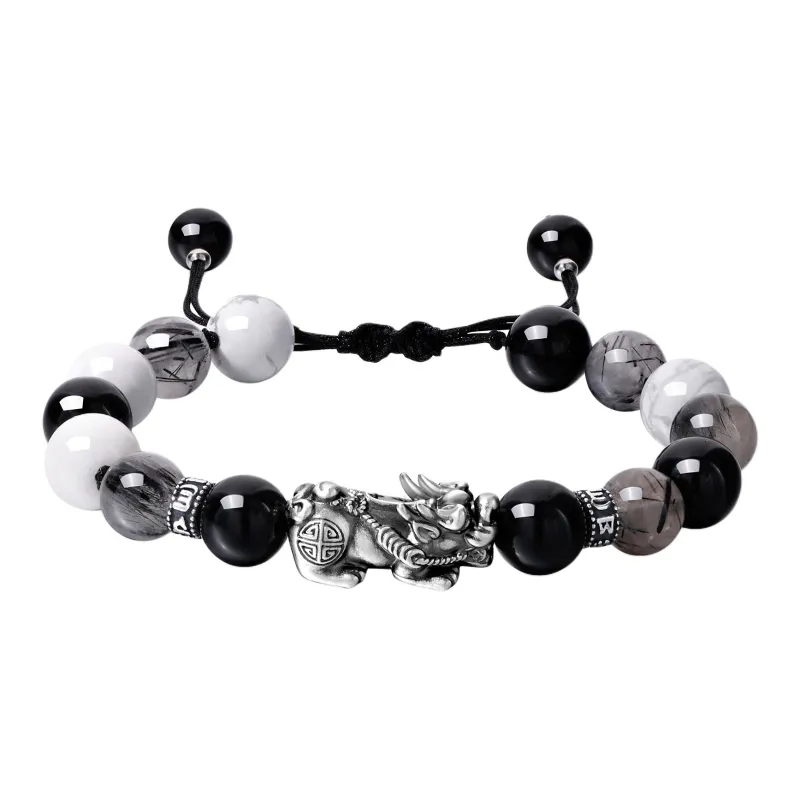 Lao Feng Xiang S999 Fine Серебряный Браслеты Мужской