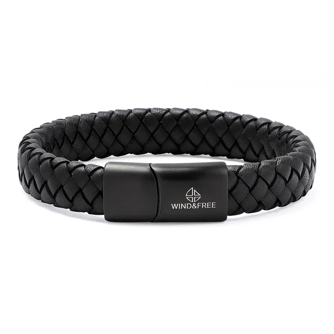 TUBAOSHU Коровья кожа Телячья кожа Браслеты Мужской Черный