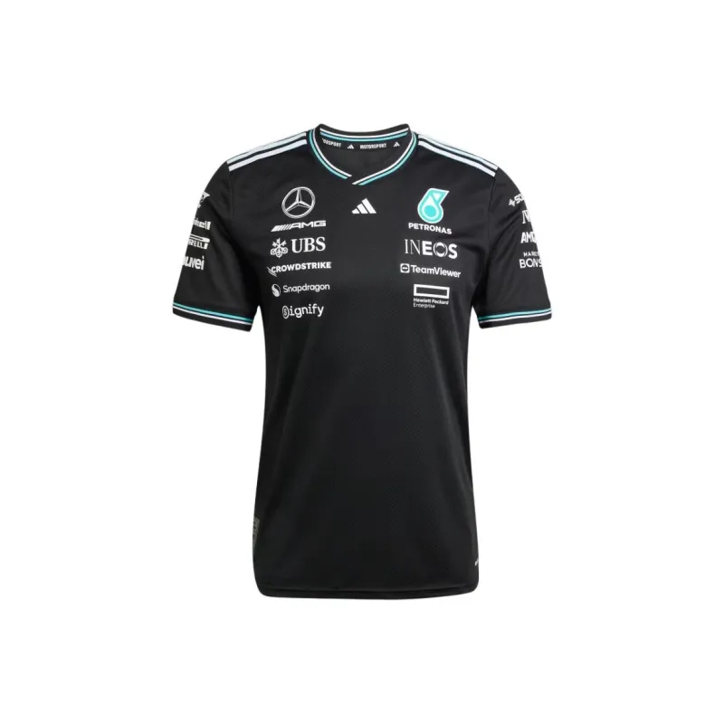 Adidas x Mercedes AMG Petronas F1 Racing Team T-Shirt Мужская Черная Белая