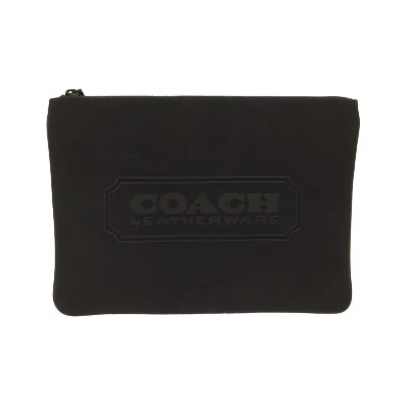 COACH Tech Wallet Кожаный Клатч Кошелек для монет Большой Мужской Черный