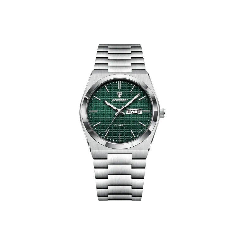 POEDAGAR Кварцевый механизм ремешок из нержавеющей стали мужские часы синий циферблат