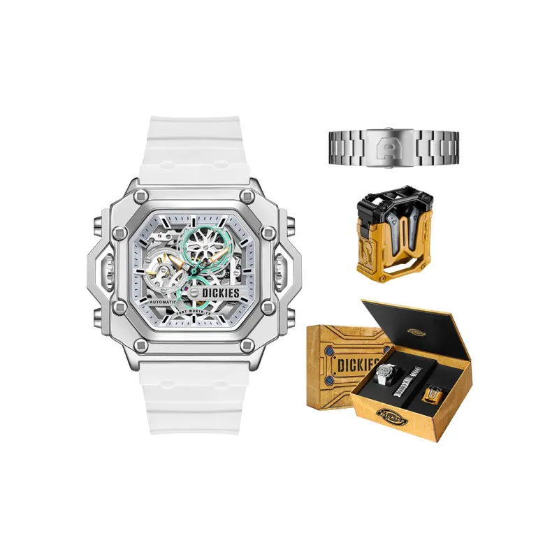 Dickies Наручные часы Механический механизм Силиконовый ремешок Черепный циферблат Мужские часы Классический Праздничная коробка Подарок