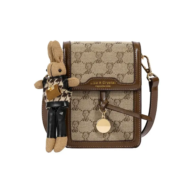 North Pack ПУ (полиуретан) Сумка через плечо с чехлом для телефона Стандартная Женская Черный хаки