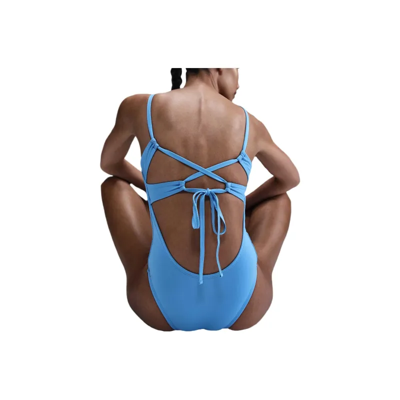 Nike One Piece Купальник Женский Светло-Синий