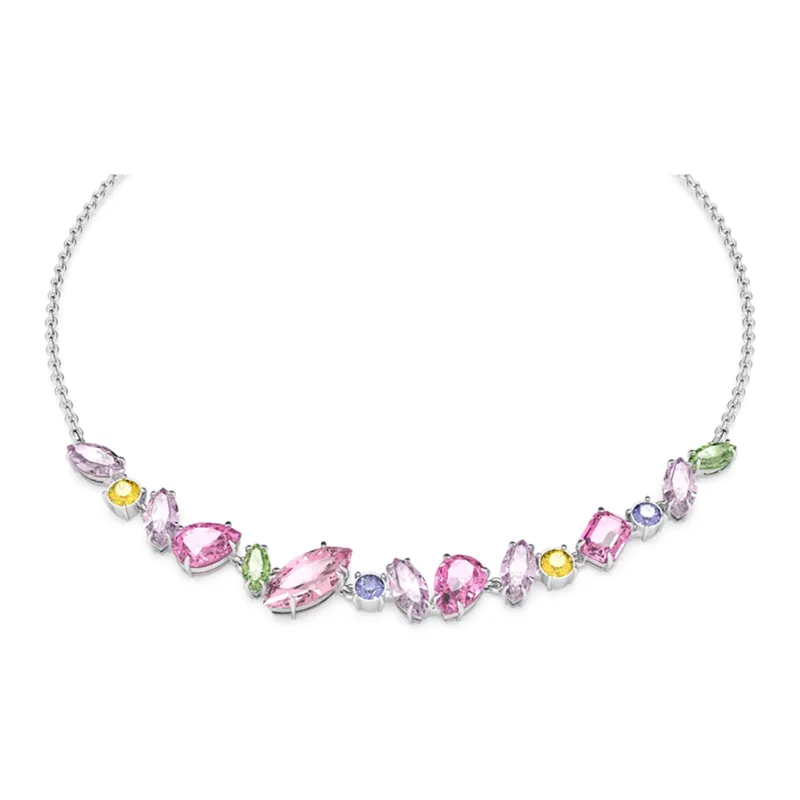 Swarovski Gema Ожерелья с родиевым покрытием Женское серебро