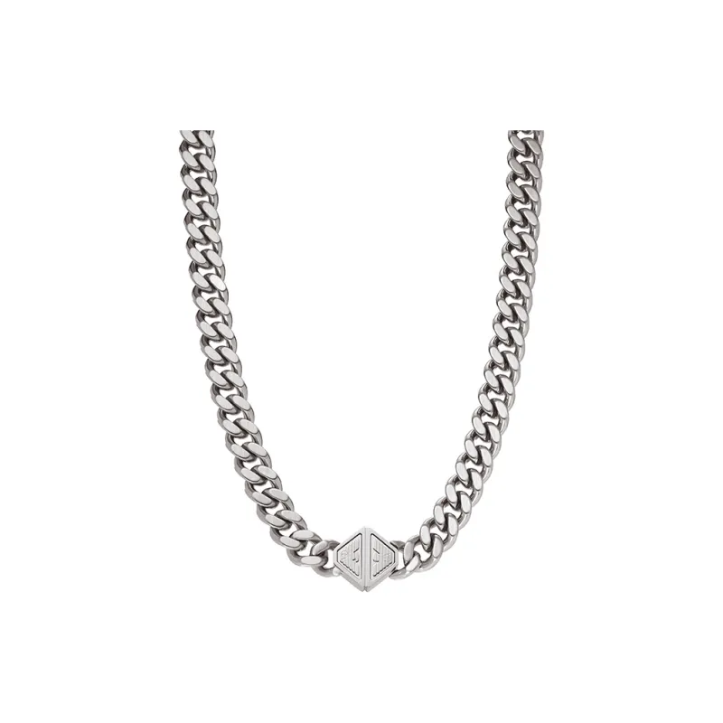 EMPORIO ARMANI Стальные ожерелья мужские серебряные