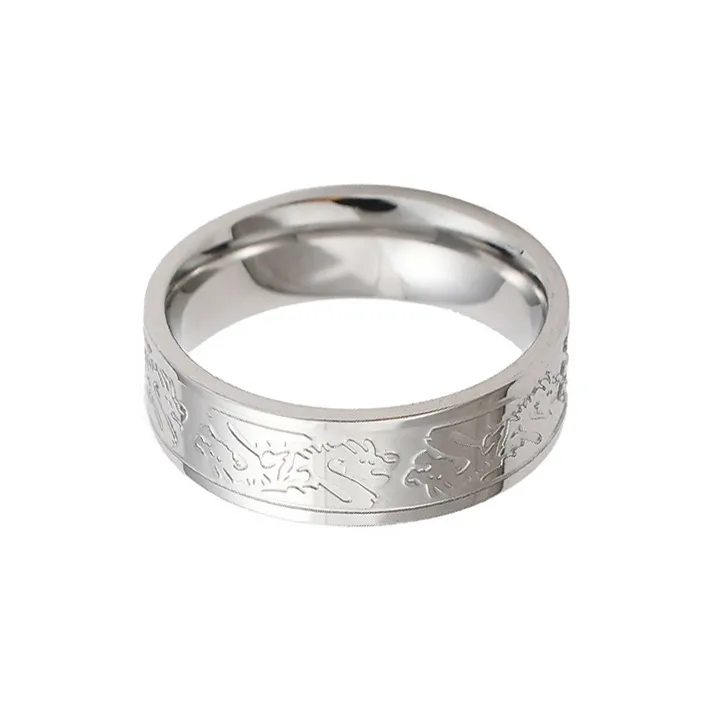 FOREVER MELODY Кольца из титанового стального сплава Мужские Серебряные