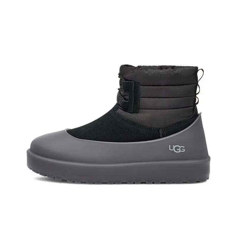 UGG CLASSIC MINI Кружево Вверх Погода Теплоизоляционный Устойчивый к истиранию Короткий Снегокат Мужской Черный