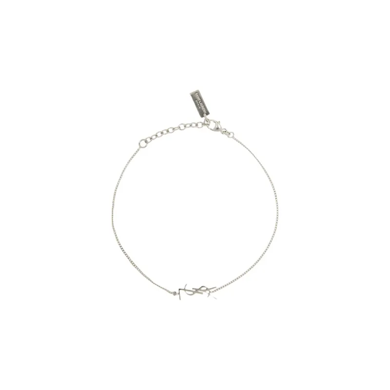 SAINT LAURENT Браслеты из латанию Женские Серебряные