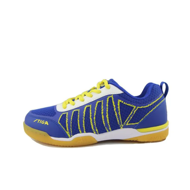 Stiga Slip-resistant Abrasion-resistant Low-top Training Shoes Unisex Blue Yellow Stiga Противоскользящие Износостойкие Низкие Кроссовки для тренировок Унисекс Синий Желтый