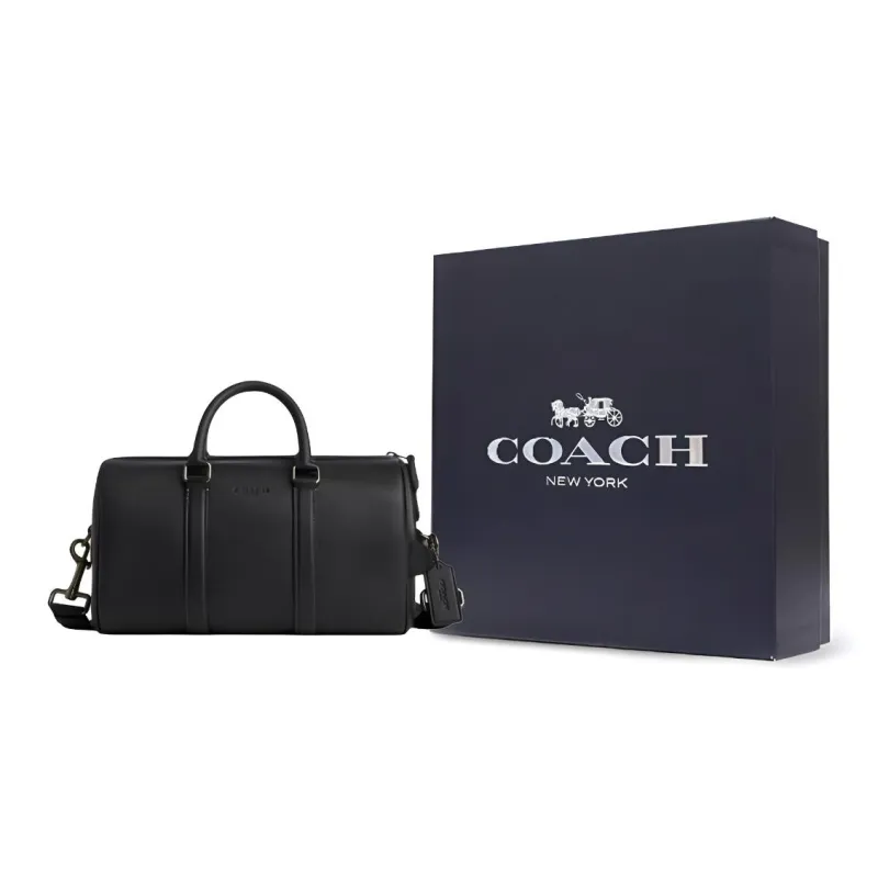 COACH Venturer Коровья кожа Сумка через плечо Сумка Большая Мужская Черная