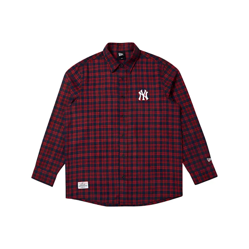 New Era Темно-красные Унисекс Рубашки