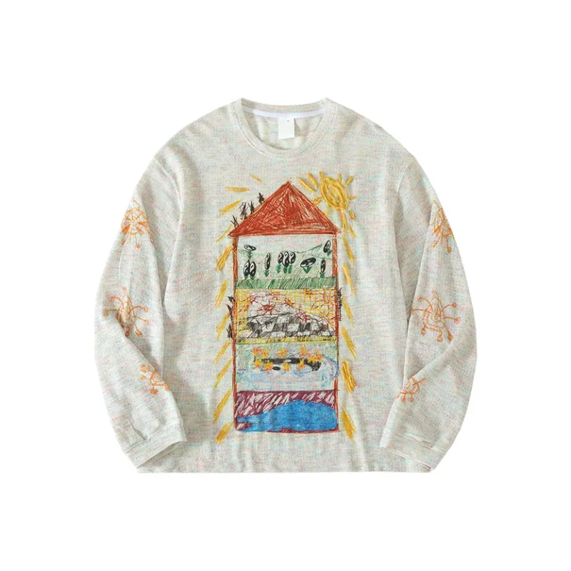 CONP SS23 Длинный рукав Т-рубашка Унисекс Цветной серый