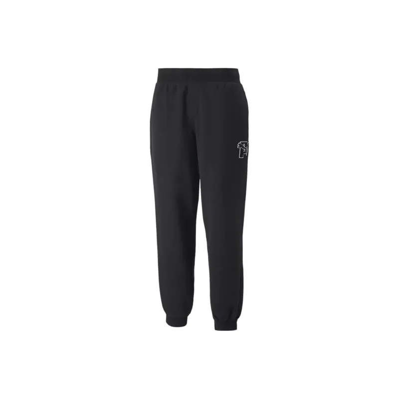 PUMA Черные Унисекс Вязаные Тренировочные Брюки