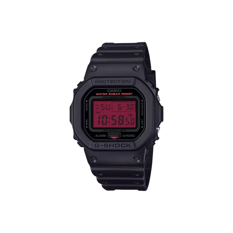 CASIO 5600 Collection Кварцевый механизм Смольный ремешок Часы Мужские Красный циферблат часов