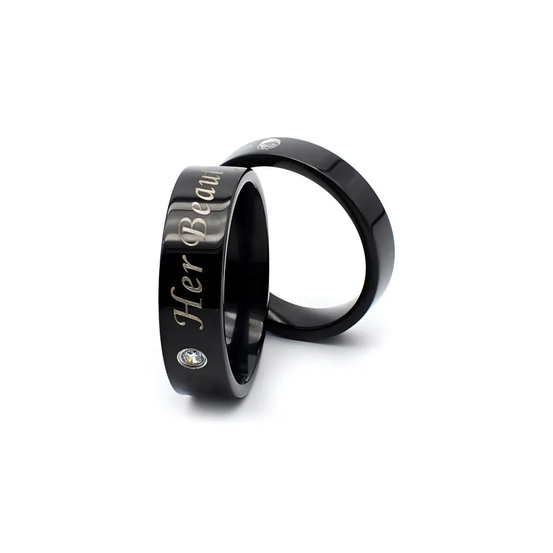 DAP Титановая сталь Кольца Черный Унисекс