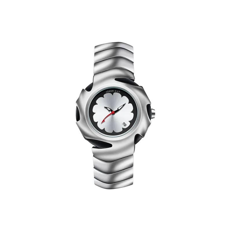 JOKER CAT Blade Warrior Кварцевый механизм Часы Унисекс Белый циферблат