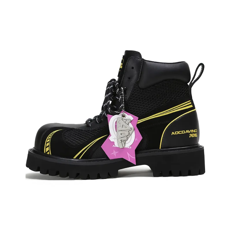 ADCDAVINCI Functional Wind Series Короткий MID Голень Мартин Boot Унисекс Черно-желтый