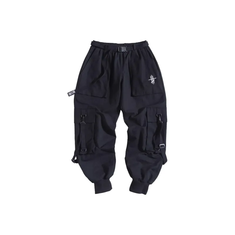 AOGZ Черные Унисекс Карго Брюки