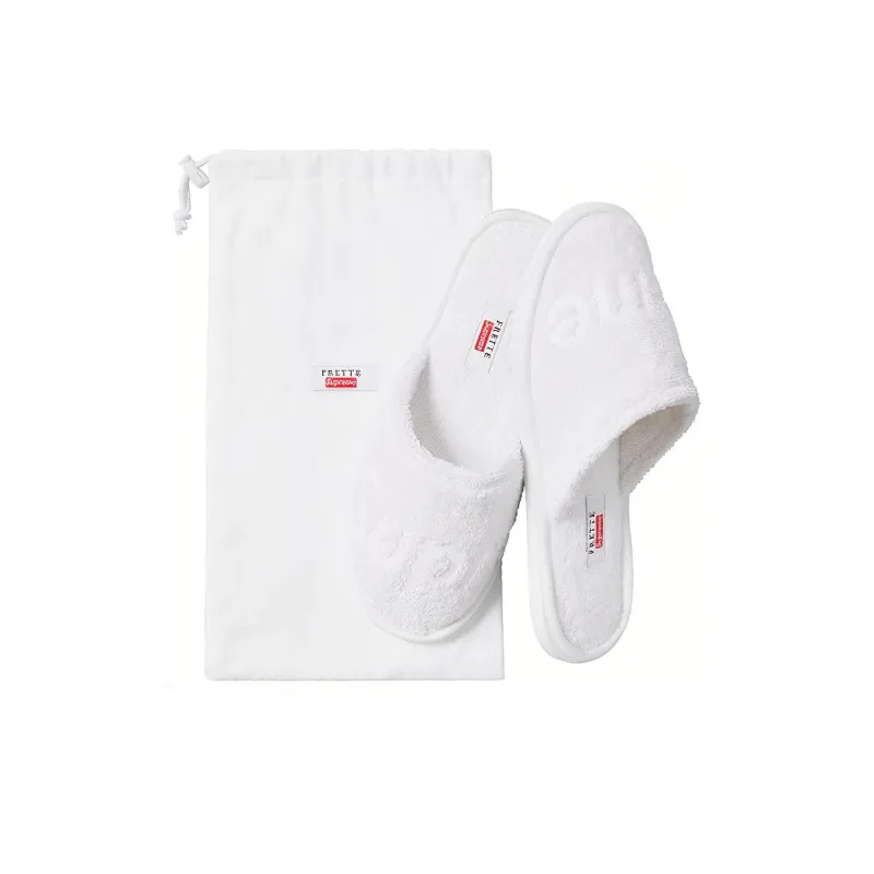 Frette Тапочки x Supreme Стильные Сандалии Унисекс Белые