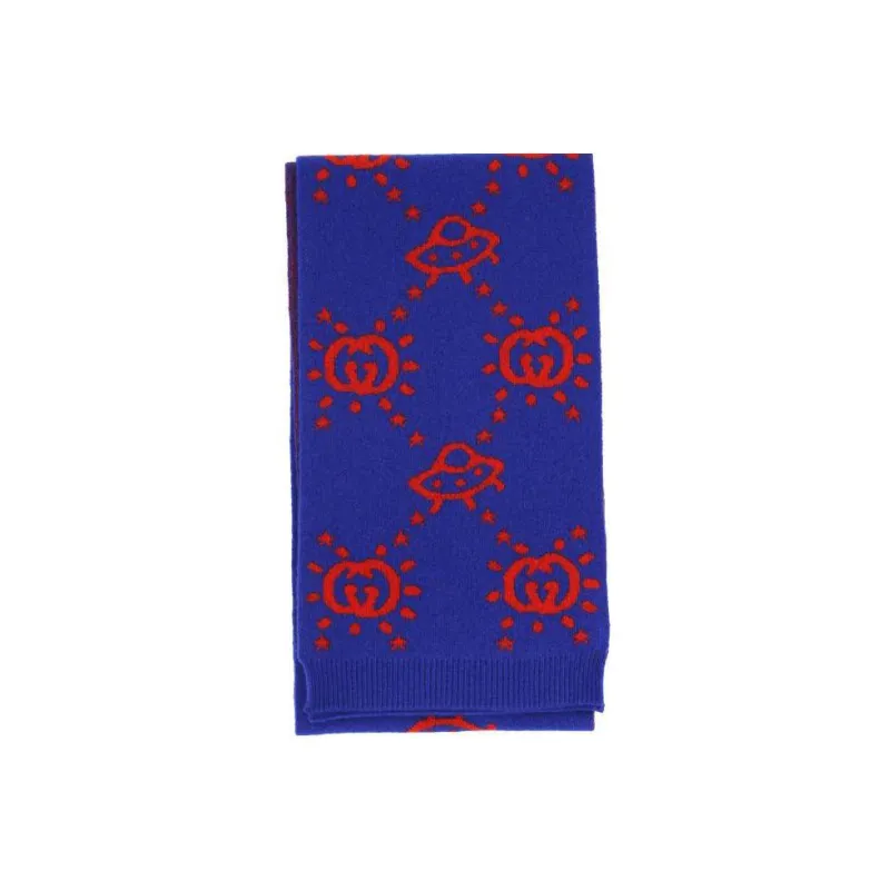 GUCCI Шерсть Вязаные Шарфы Blue Baby