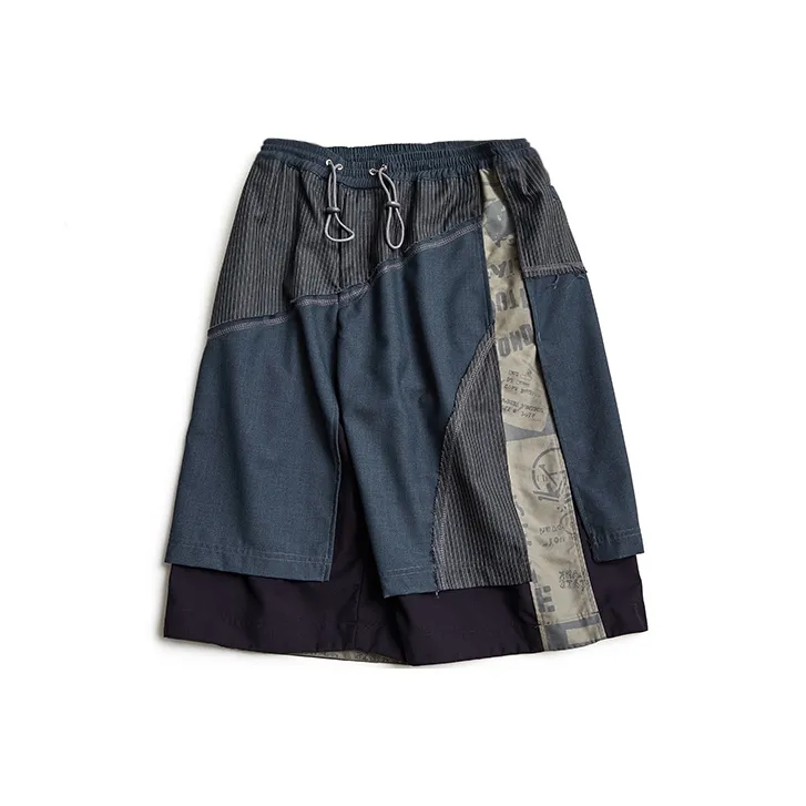 A SQUARE ROOT Серо-голубые Унисекс Повседневные шорты