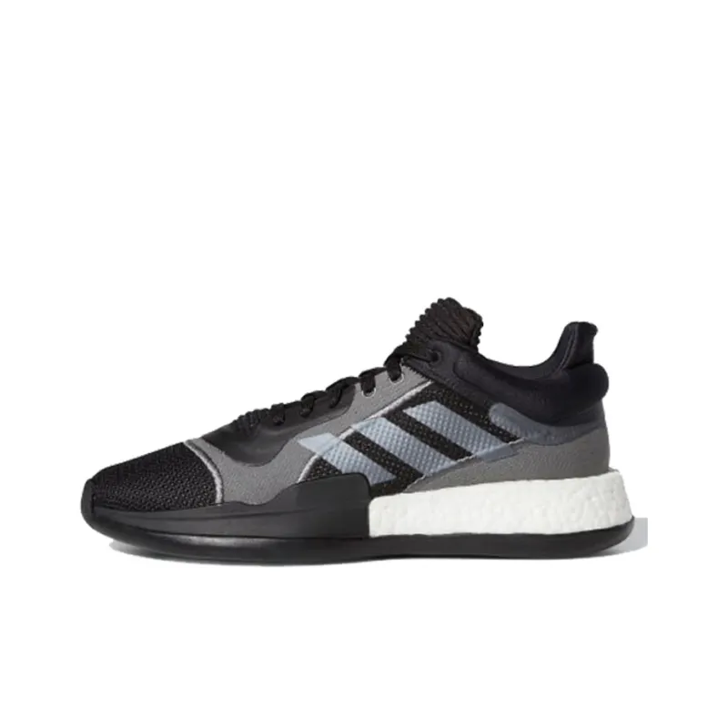 Adidas Marquee Boost Low Амортизация Низкий Топ Винтажные Баскетбольные Кроссовки Мужские Черный Серый