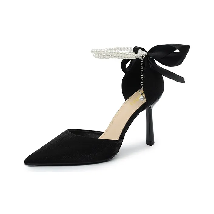 Dunnu Узкий каблук высокий каблук 8 см женский черный