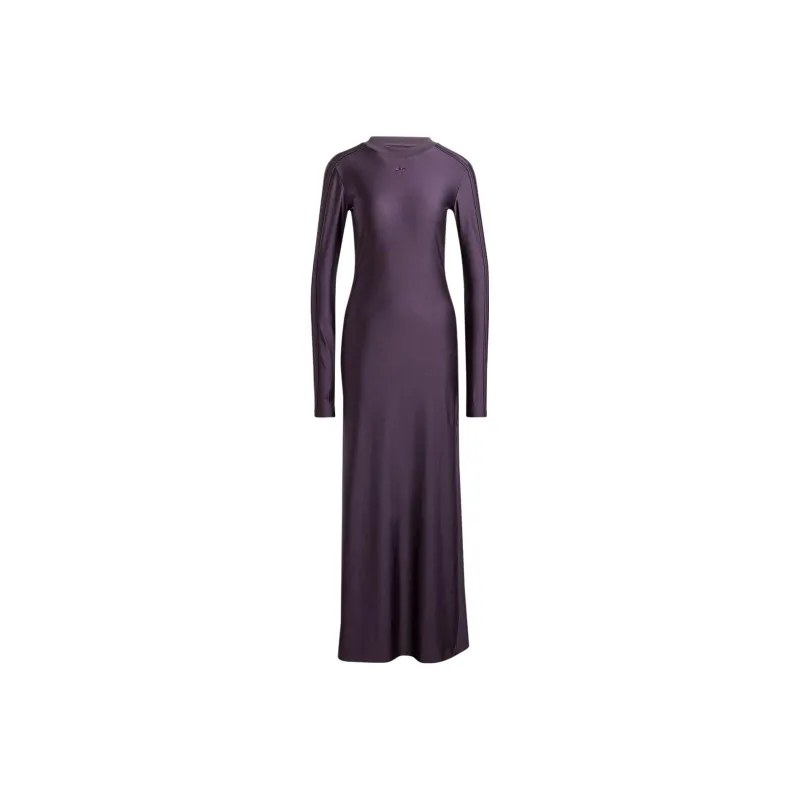 Adidas Originals Elongated Платье Длинное с длинными рукавами Женское Фиолетовое