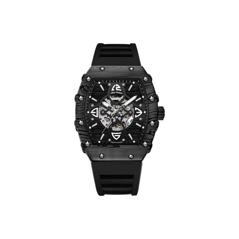 LIBER AEDON Автоматический Механический Механизм Черный Циферблат Мужские Часы