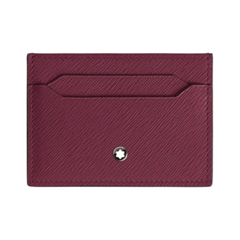 MONTBLANC Men's Calfskin Card Holder Burgundy