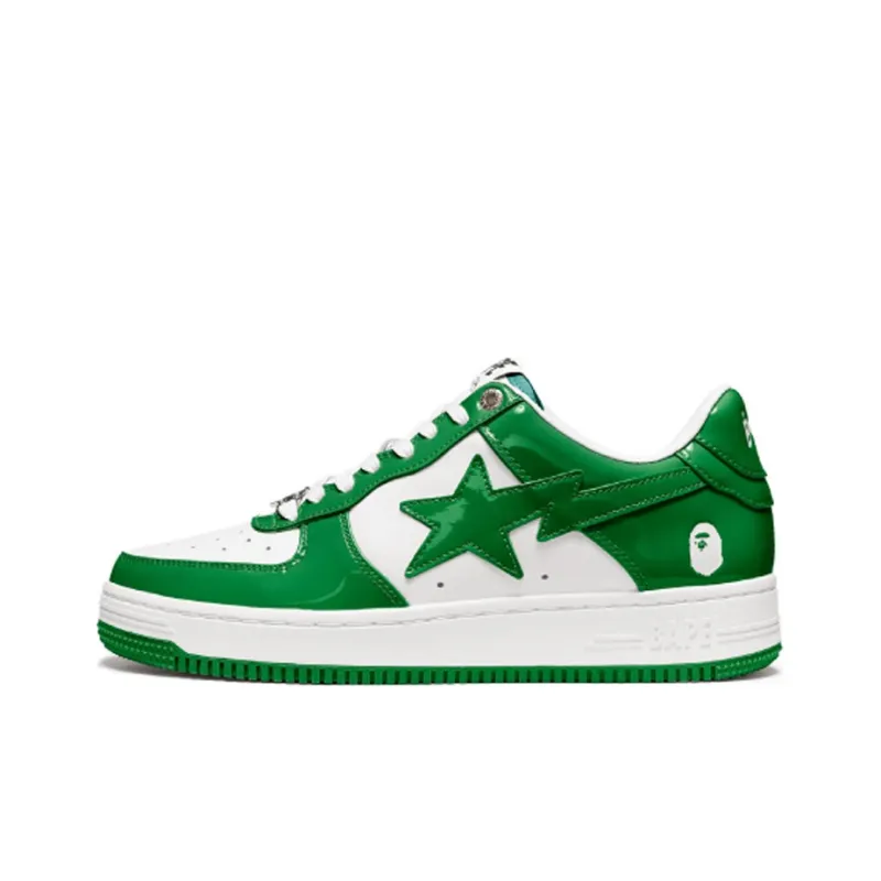 A BATHING APE STA Low Стильные Скейтбординги Мужской Белый Зеленый
