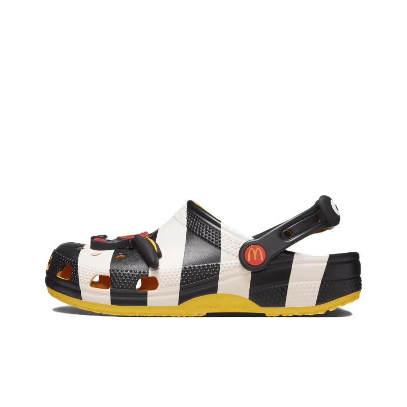 McDonald's x Crocs Classic Clog Гамбургер Thief Sabo Унисекс Черный Белый