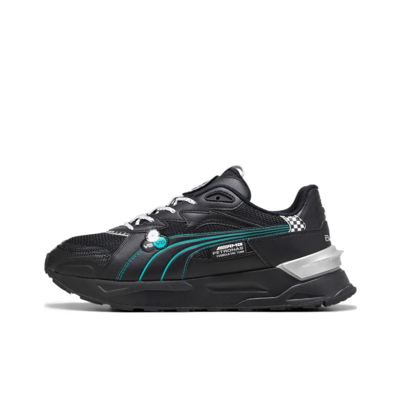 PUMA MAPF1 Износостойкий Дышащий Низкий Топ Casual Унисекс Черный