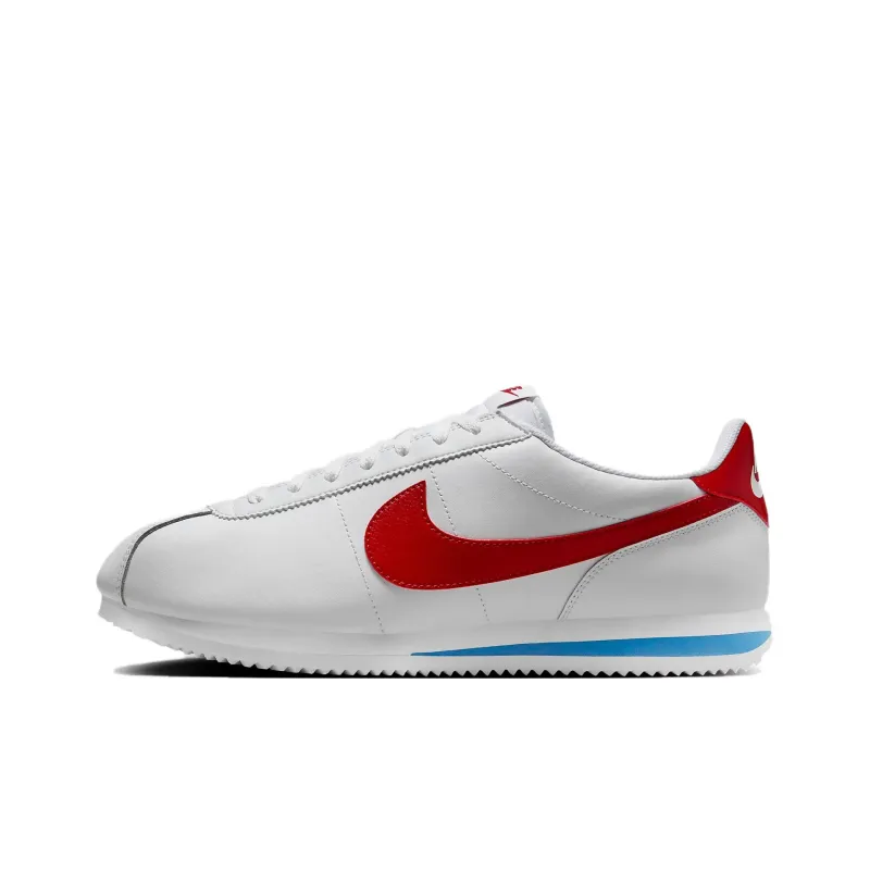 Nike Cortez Устойчивые к истиранию Низкие Беговые кроссовки Мужские Белые