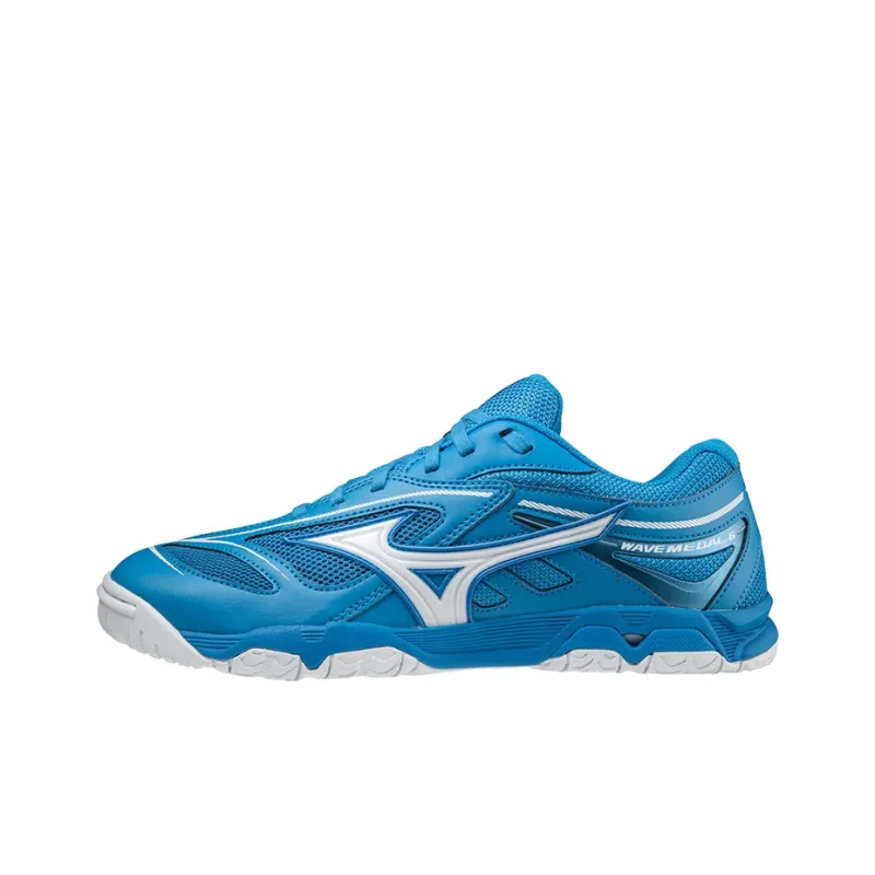 Mizuno Medal 6 Slip-on Устойчивый к истиранию Дышащий Низкий Топ Обувь для настольного тенниса Унисекс Синий Белый