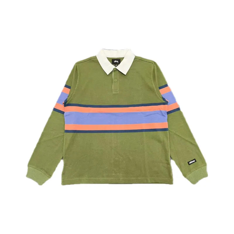 Stussy Поло Мужское Оливково-Зеленое