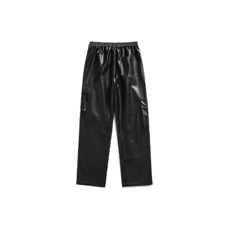 HLPT Кожаные штаны унисекс черные