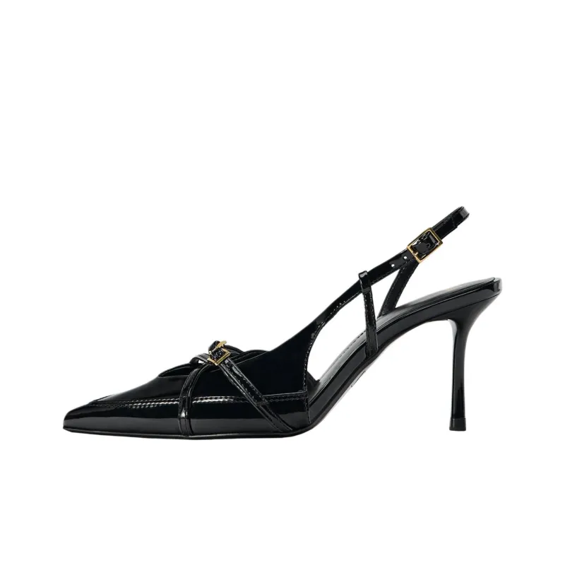 ZARA Узкий каблук Высокие каблуки 8 см Женские Черный