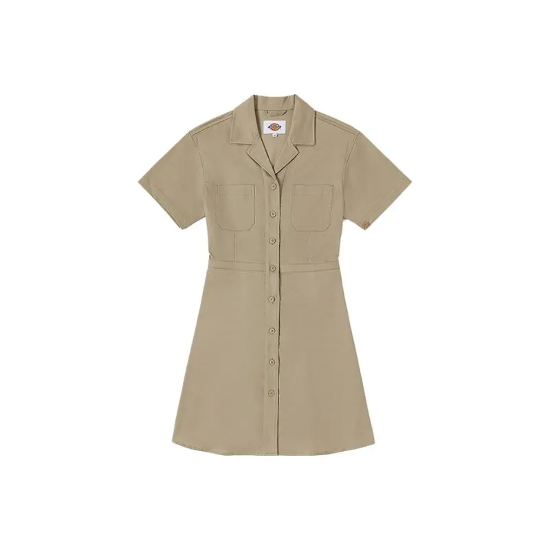 Dickies Короткий рукав Платье Женское Песочный