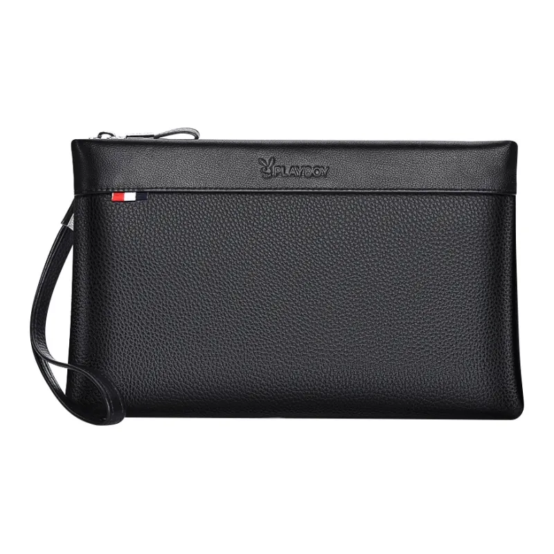 PLAYBOY Collaboration Коровья кожа Клатч Большой Мужской Черный