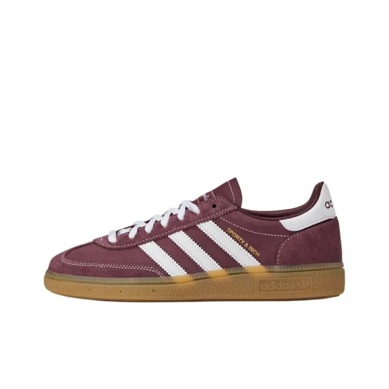 SPORTY RICH x Adidas Originals HANDBALL SPEZIAL Устойчивые к истиранию низкие скейтборд-кроссовки Unisex Красный